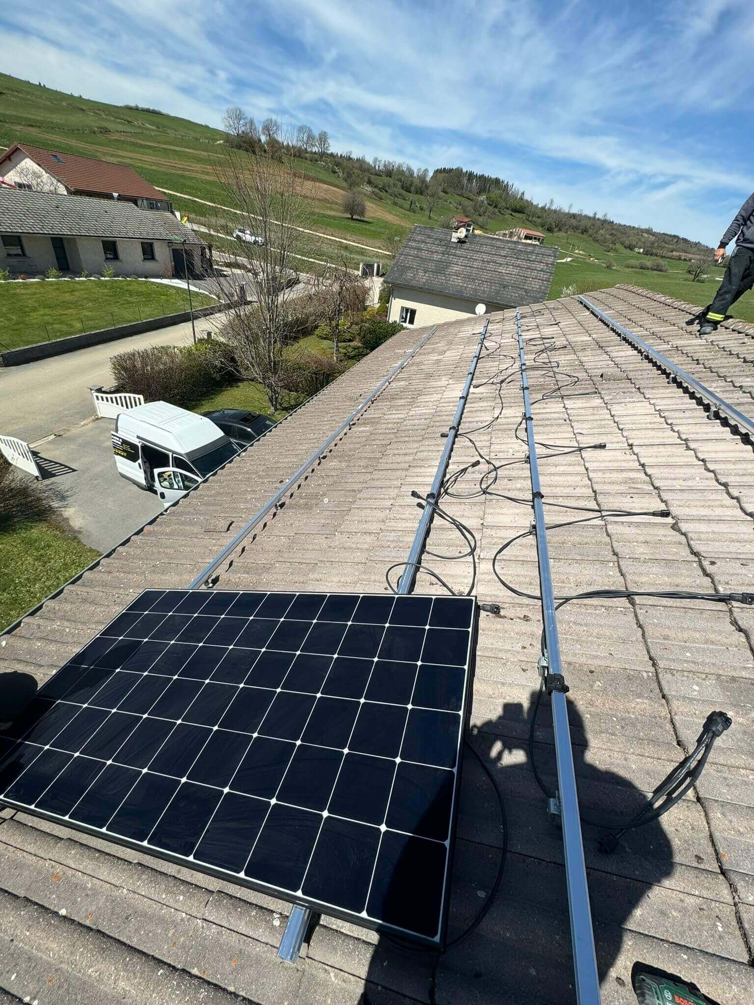 Nos Réalisations - Chantier panneaux solaires - solaire & lumière - 2 Nos Réalisations - Chantier panneaux solaires - solaire & lumière - 2